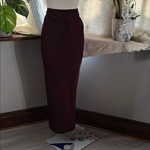 Red Maxi Pencil Skirt for Cocktail Events